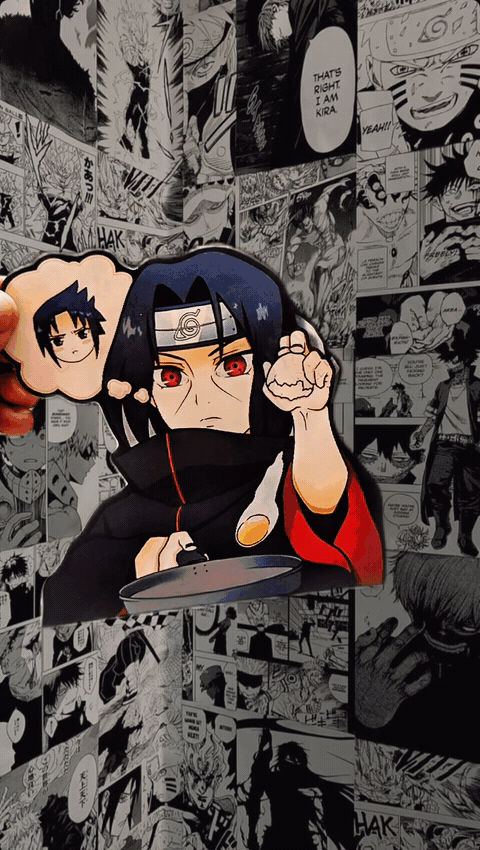 Uchiha Brothers Forehead Poke 3D Sticker