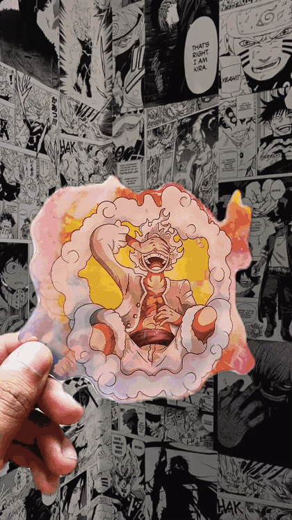 Luffy Gear 5 Lightning 3D Sticker