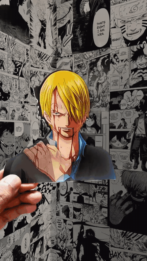 Sanji Vinsmoke Black Leg 3D Sticker