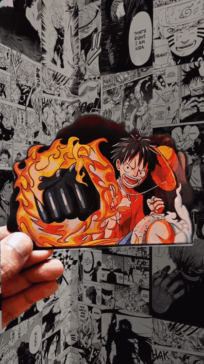 Luffy Gear 5 Laughing 3D Sticker