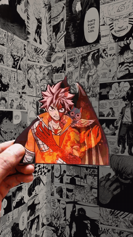 Natsu Dragneel Fire Dragon 3D Sticker
