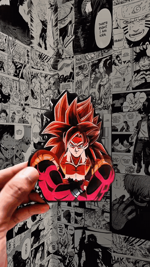 Goku Super Saiyan 4 3D Sticker