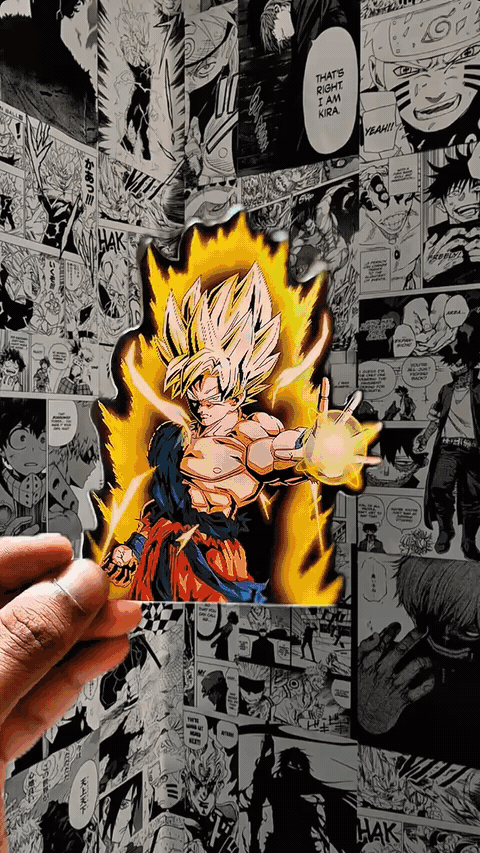 Goku Super Saiyan 2 Lightning 3D Sticker