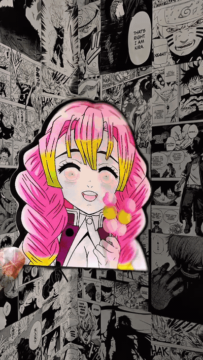 Mitsuri Kanroji Love Hashira 3D Sticker