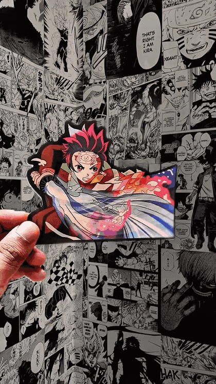 Tanjiro Kamado Hanafuda 3D Sticker