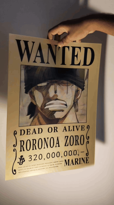 One Piece: Wanted 3D Lenticular Poster (Design 2)