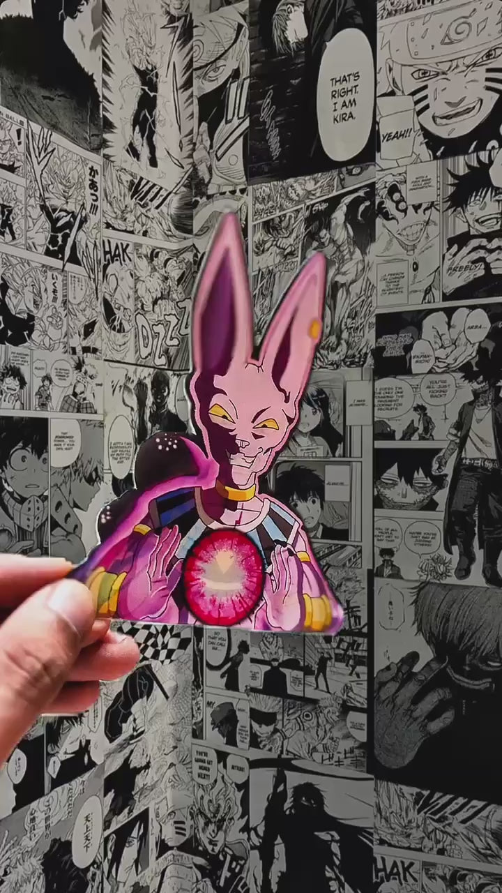 Lord Beerus God of Destruction 3D Sticker