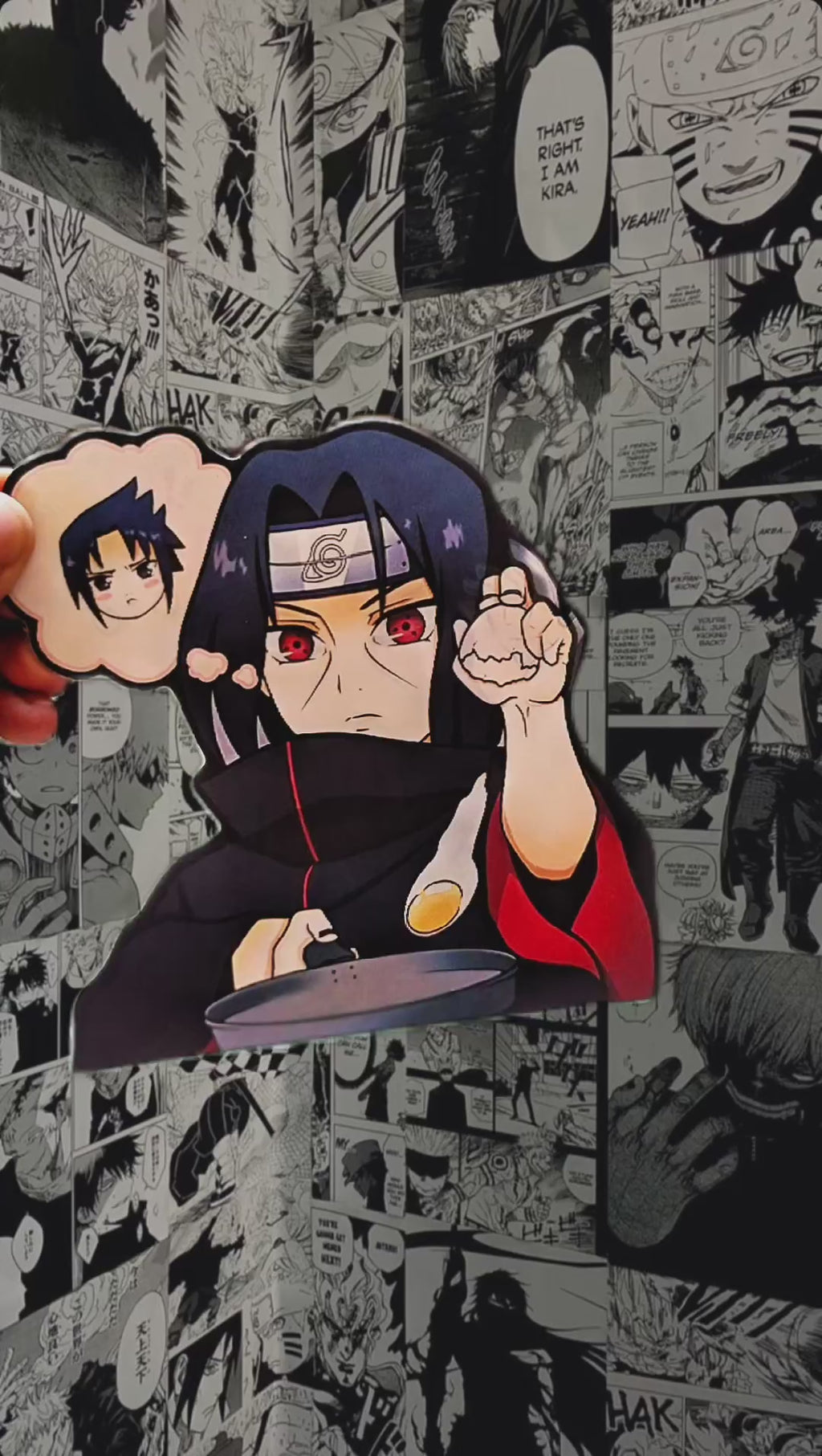 Uchiha Brothers Forehead Poke 3D Sticker