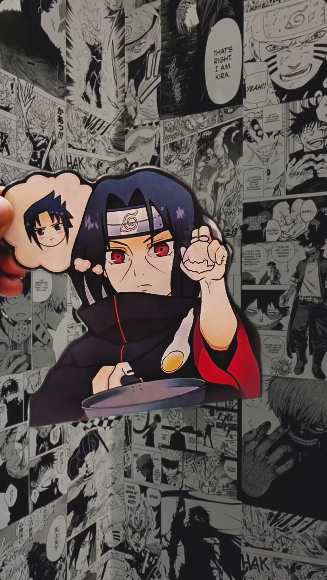Uchiha Brothers Forehead Poke 3D Sticker