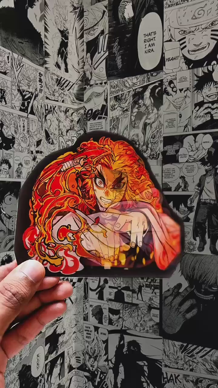 Kyojuro Rengoku Flame Hashira 3D Sticker