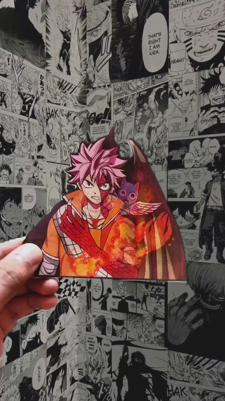 Natsu Dragneel Fire Dragon 3D Sticker