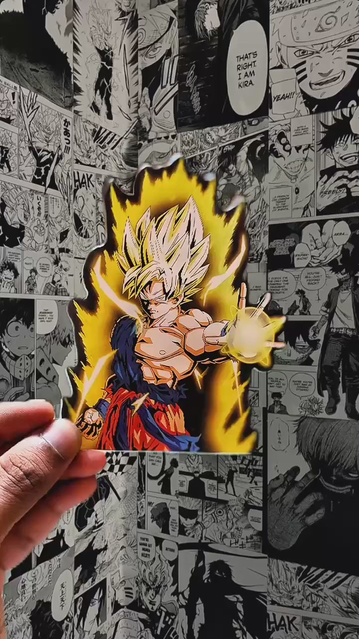 Goku Super Saiyan 2 Lightning 3D Sticker