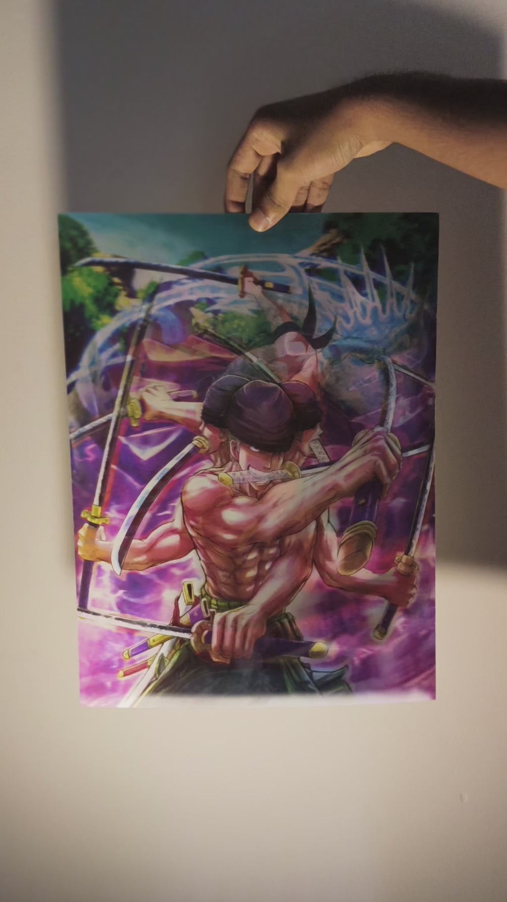 One Piece: Roronoa Zoro Three-Sword Style 3D Lenticular Poster