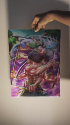 One Piece: Roronoa Zoro Three-Sword Style 3D Lenticular Poster
