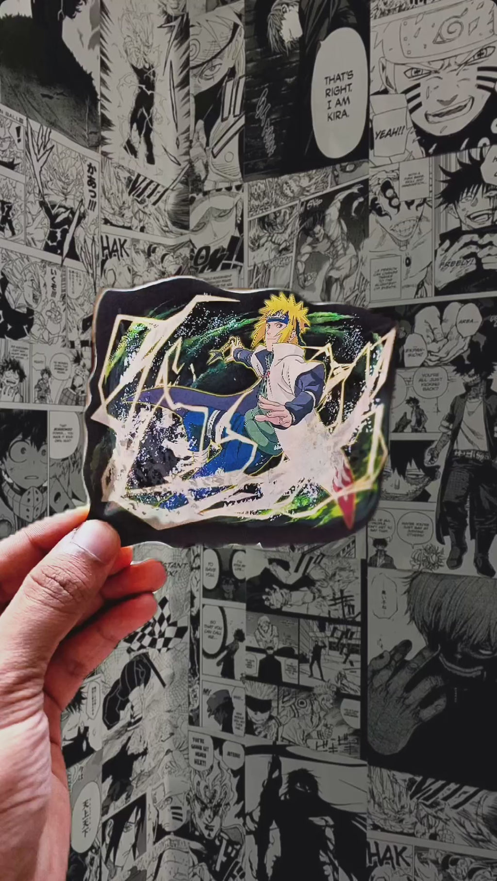 Minato Yellow Flash Rasengan 3D Sticker
