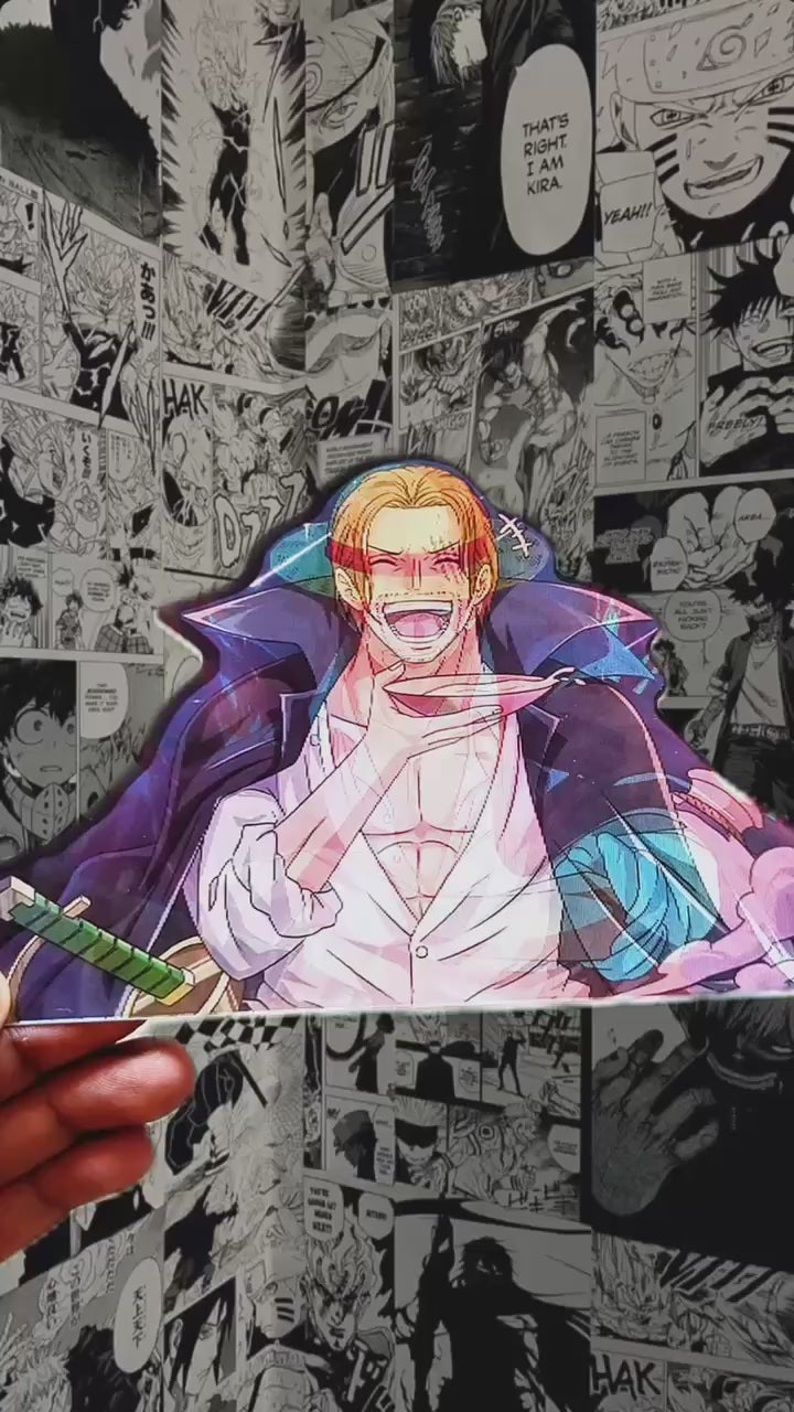 Shanks Red Hair Yonko 3D Sticker