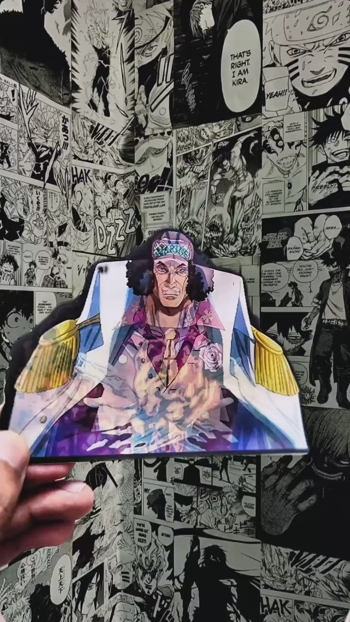 Admiral Clash 3D Motion Sticker - Aokiji to Akainu Lenticular Decal