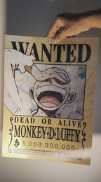 One Piece: Luffy Wanted Bounty Poster 3D Lenticular Art